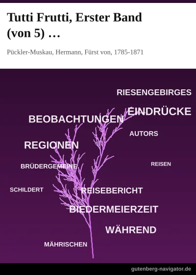 Cover: Tutti Frutti, Erster Band (von 5) Aus den Papieren des Verstorbenen